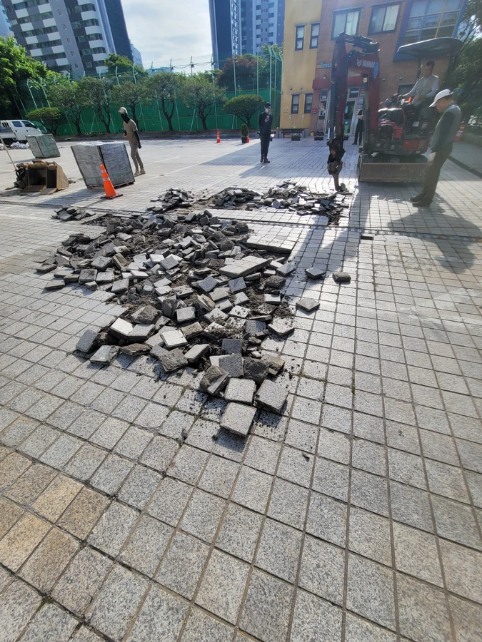 마당판석시공